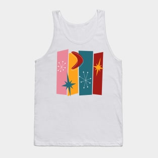 Atomic Age Rectangles Starburst Boomerang Mid Century Tank Top